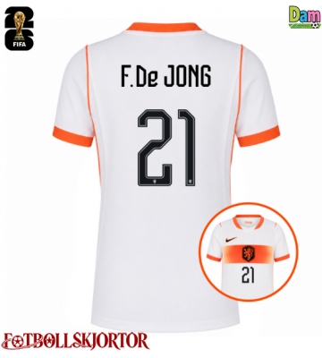 Nederländerna Frenkie de Jong #21 Bortatröja Dam VM 2026 Kortärmad